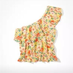 American Eagle one shoulder floral top